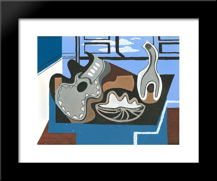 Untitled Still Life 20x24 Black Modern Wood Framed Art Print Poster by Marcoussis, Louis