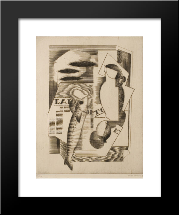 Viareggio (La Depeche De Toulouse) 20x24 Black Modern Wood Framed Art Print Poster by Marcoussis, Louis