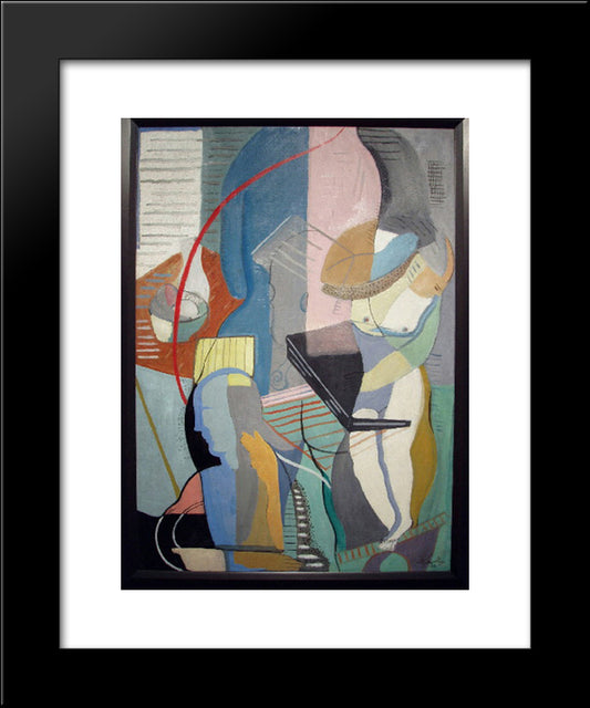 Abstract With Instruments 20x24 Black Modern Wood Framed Art Print Poster by Schanker, Louis