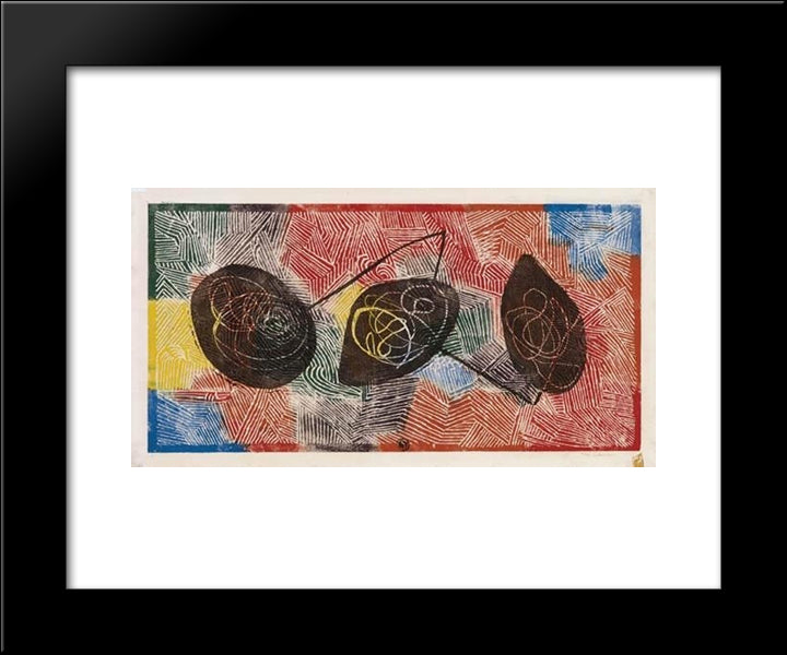 Abstraction 20x24 Black Modern Wood Framed Art Print Poster by Schanker, Louis