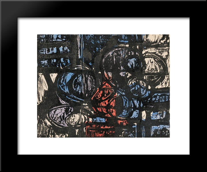 Circle Image No. 25 20x24 Black Modern Wood Framed Art Print Poster by Schanker, Louis