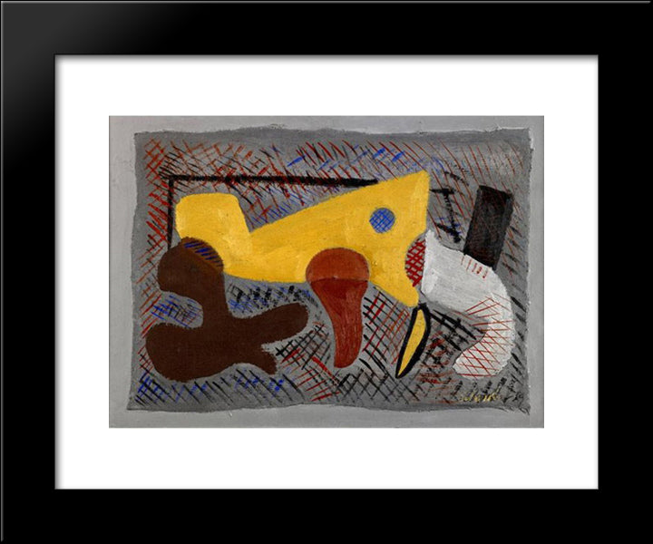 Untitled 20x24 Black Modern Wood Framed Art Print Poster by Schanker, Louis