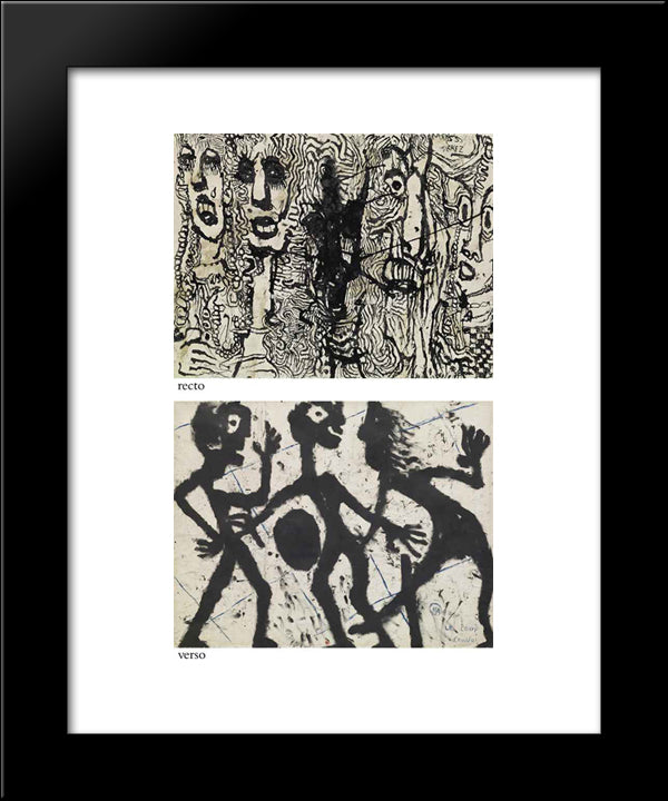 Amants, Venezle Coup D'Envoi 20x24 Black Modern Wood Framed Art Print Poster by Soutter, Louis