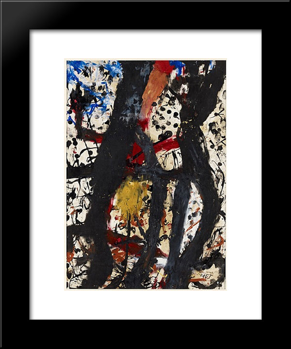 Foret 20x24 Black Modern Wood Framed Art Print Poster by Soutter, Louis