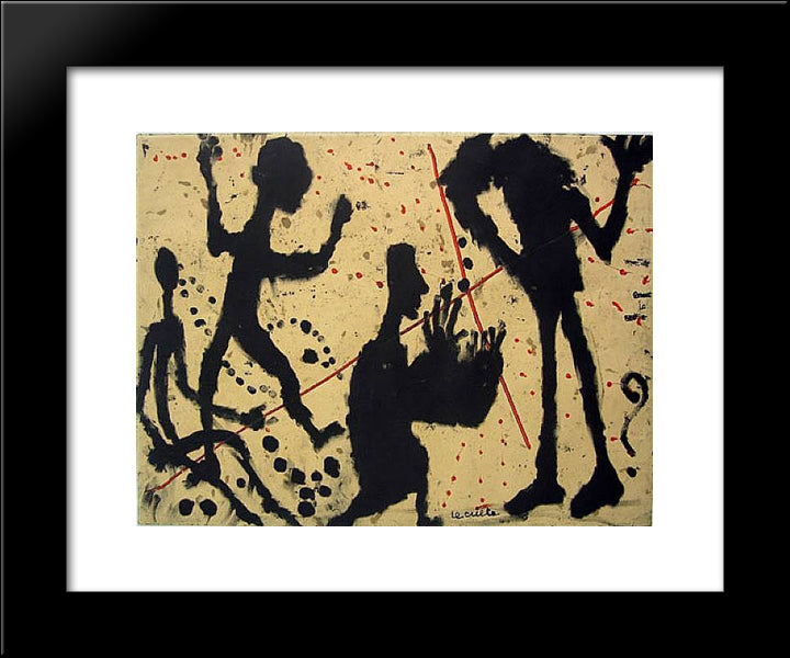 Le Culte 20x24 Black Modern Wood Framed Art Print Poster by Soutter, Louis