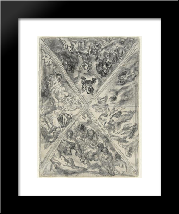 Le Plafond 20x24 Black Modern Wood Framed Art Print Poster by Soutter, Louis