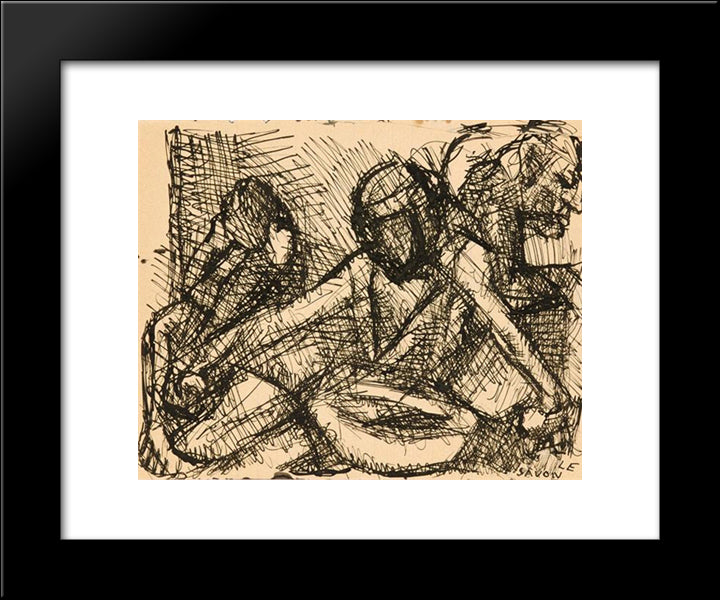 Le Savon 20x24 Black Modern Wood Framed Art Print Poster by Soutter, Louis