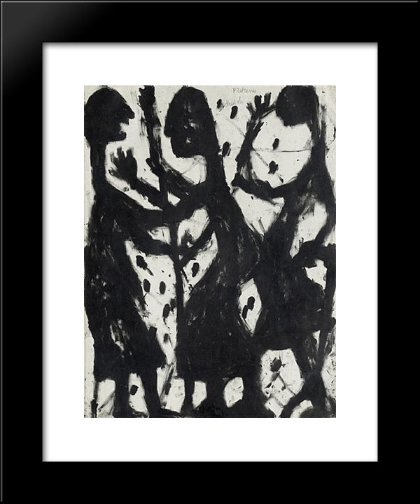 Pretresses, Druides 20x24 Black Modern Wood Framed Art Print Poster by Soutter, Louis