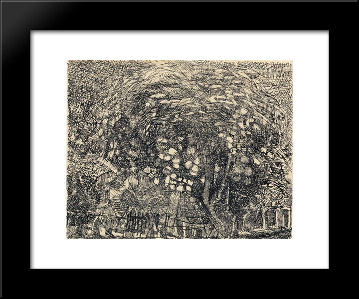 Sureau En Fleurs 20x24 Black Modern Wood Framed Art Print Poster by Soutter, Louis