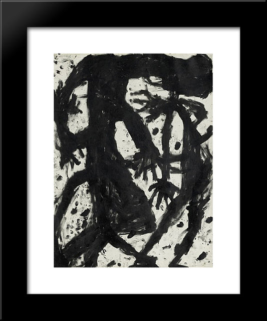 Voie Latine Et Corps De Fer 20x24 Black Modern Wood Framed Art Print Poster by Soutter, Louis