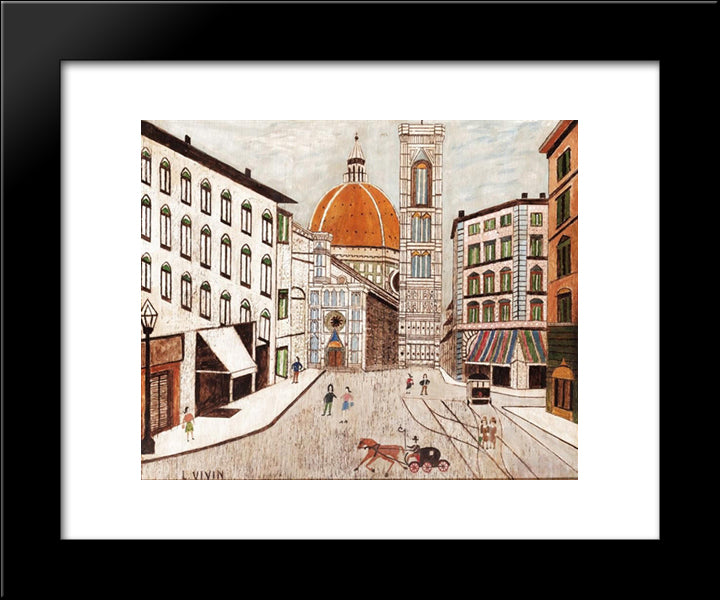 Florence 20x24 Black Modern Wood Framed Art Print Poster by Vivin, Louis