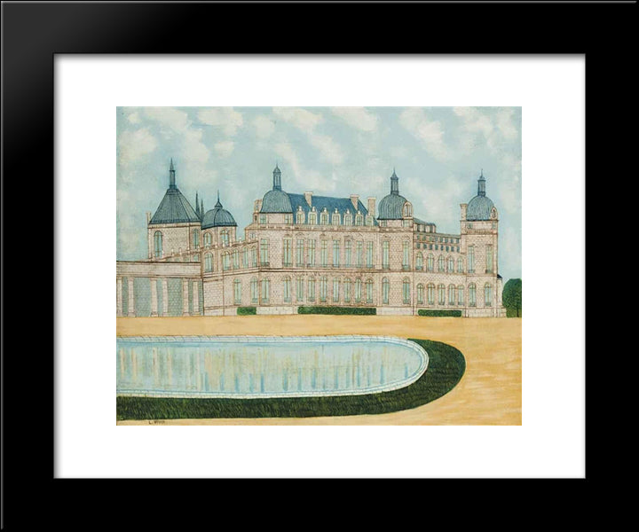 Le Chateau De Saint-Germain 20x24 Black Modern Wood Framed Art Print Poster by Vivin, Louis