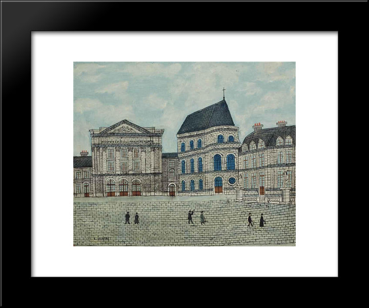 Le Chateau De Versailles 20x24 Black Modern Wood Framed Art Print Poster by Vivin, Louis