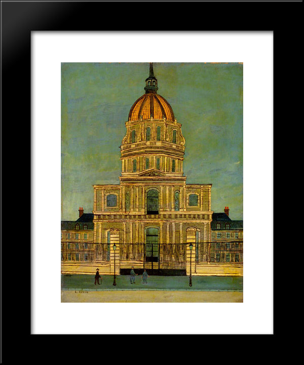 Les Invalides 20x24 Black Modern Wood Framed Art Print Poster by Vivin, Louis