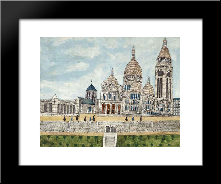Sacre Coeur 20x24 Black Modern Wood Framed Art Print Poster by Vivin, Louis