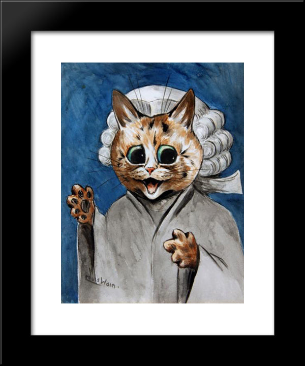 The Barrister 20x24 Black Modern Wood Framed Art Print Poster by Wain, Louis