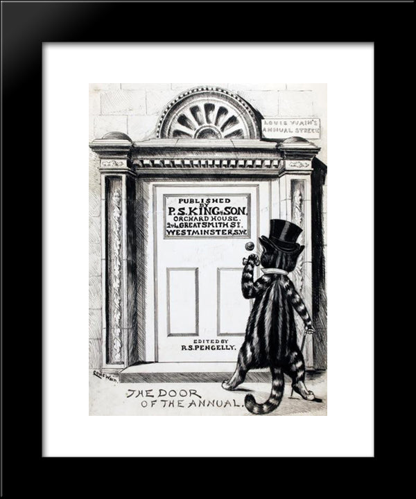 The Door Of The Annual 20x24 Black Modern Wood Framed Art Print Poster by Wain, Louis
