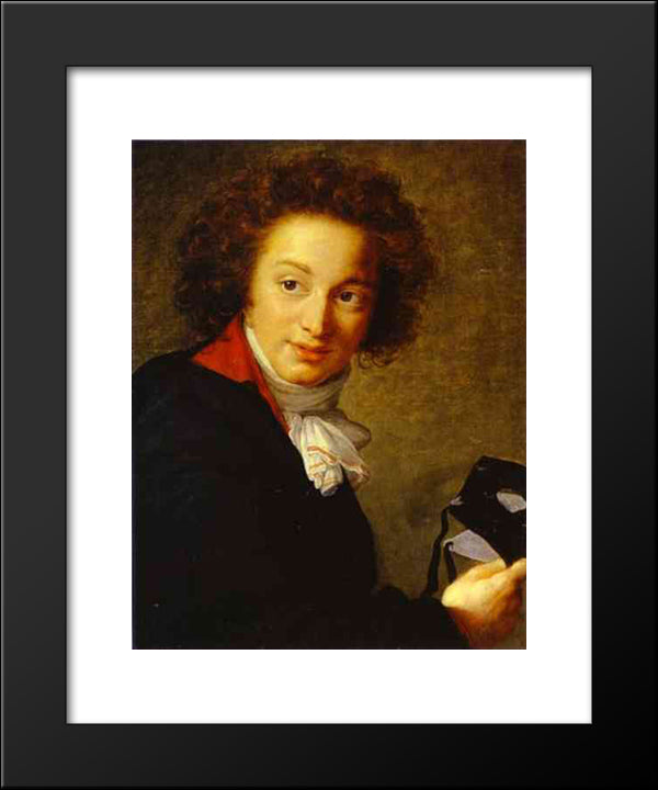 Count Grigory Ivanovich Tchernyshov Holding A Mask 20x24 Black Modern Wood Framed Art Print Poster by Vigee Le Brun, Louise Elisabeth