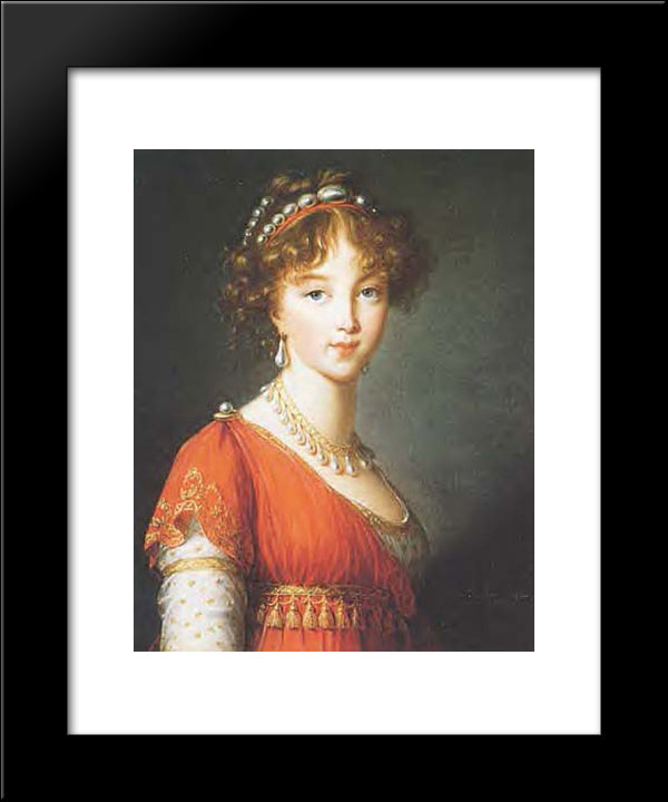 Elisabeth Alexeievna 20x24 Black Modern Wood Framed Art Print Poster by Vigee Le Brun, Louise Elisabeth