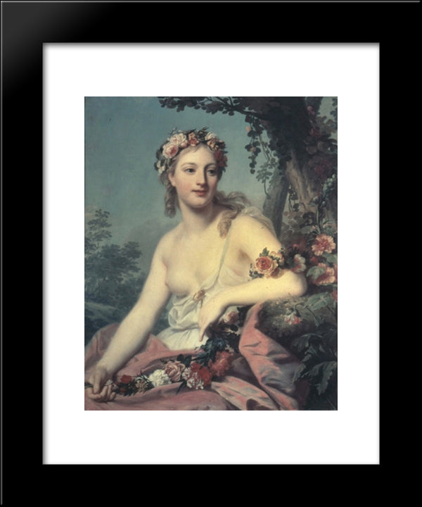 Flora 20x24 Black Modern Wood Framed Art Print Poster by Vigee Le Brun, Louise Elisabeth