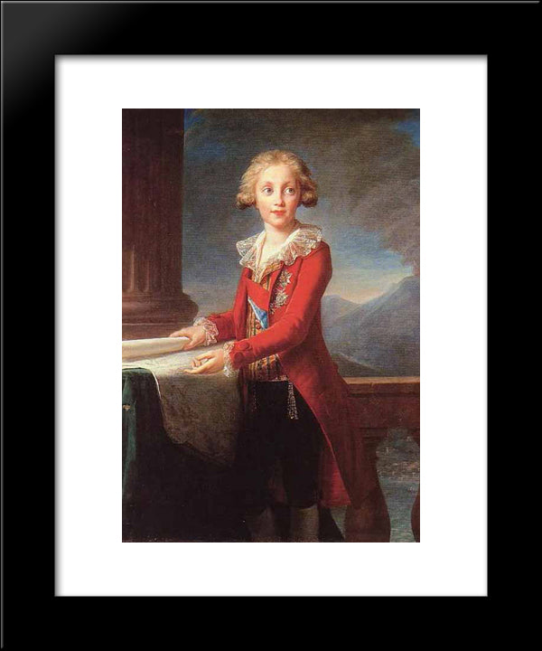 Francis I Bourbon 20x24 Black Modern Wood Framed Art Print Poster by Vigee Le Brun, Louise Elisabeth