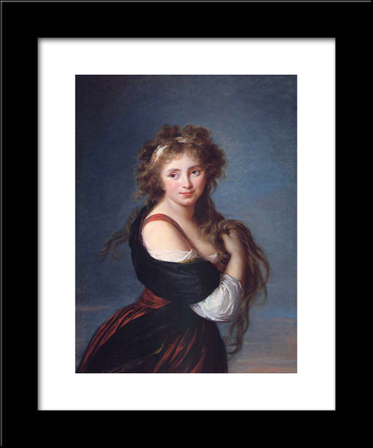 Hyacinthe-Gabrielle Roland 20x24 Black Modern Wood Framed Art Print Poster by Vigee Le Brun, Louise Elisabeth