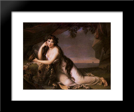 Lady Hamilton As Ariadne 20x24 Black Modern Wood Framed Art Print Poster by Vigee Le Brun, Louise Elisabeth