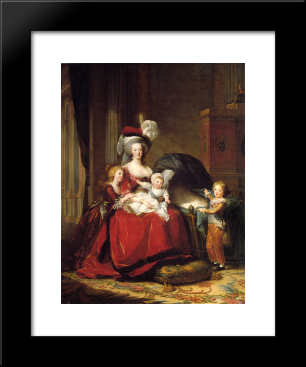 Marie Antoinette And Her Children 20x24 Black Modern Wood Framed Art Print Poster by Vigee Le Brun, Louise Elisabeth