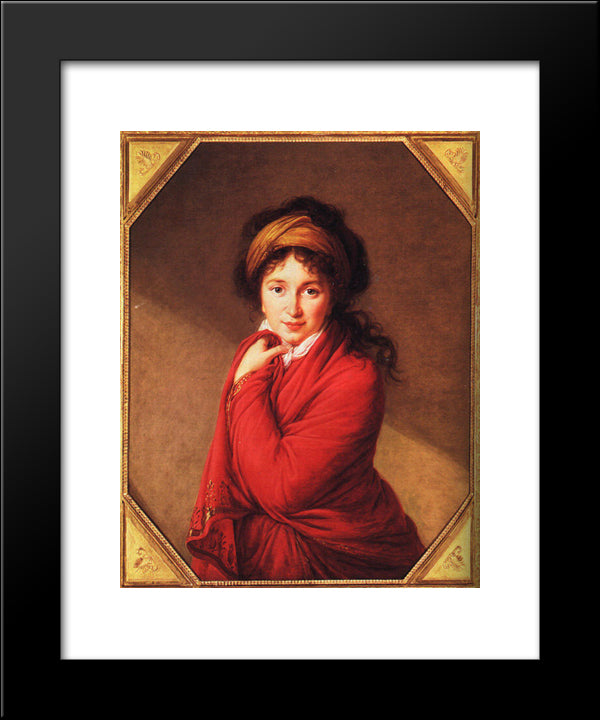 Portrait Of Countess Golovine 20x24 Black Modern Wood Framed Art Print Poster by Vigee Le Brun, Louise Elisabeth