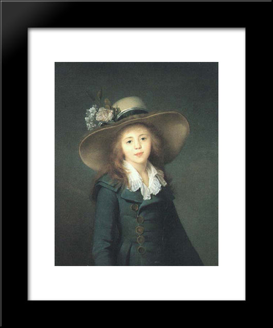 Portrait Of Elisaveta Alexandrovna Demidova, Nee Stroganova 20x24 Black Modern Wood Framed Art Print Poster by Vigee Le Brun, Louise Elisabeth