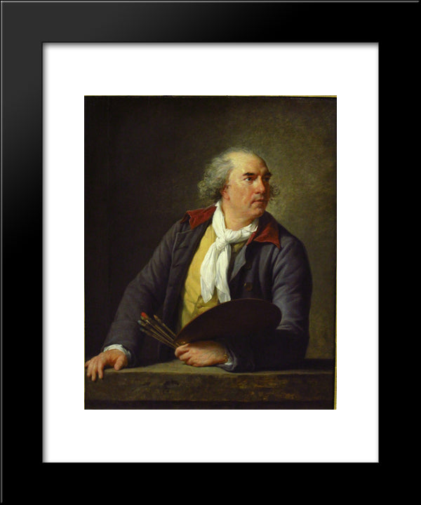 Portrait Of Hubert Robert 20x24 Black Modern Wood Framed Art Print Poster by Vigee Le Brun, Louise Elisabeth