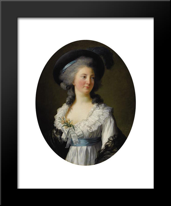 Portrait Of Izabela Lubomirska 20x24 Black Modern Wood Framed Art Print Poster by Vigee Le Brun, Louise Elisabeth