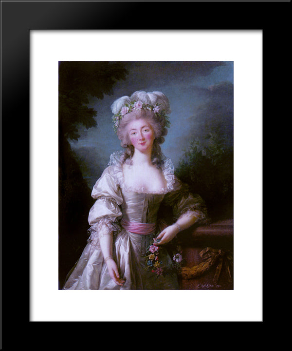 Portrait Of Madame Du Barry 20x24 Black Modern Wood Framed Art Print Poster by Vigee Le Brun, Louise Elisabeth