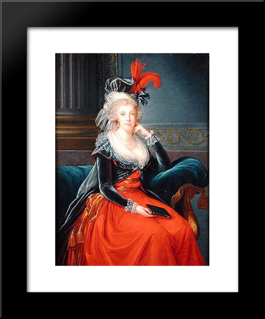 Portrait Of Maria Carolina Of Austria 20x24 Black Modern Wood Framed Art Print Poster by Vigee Le Brun, Louise Elisabeth