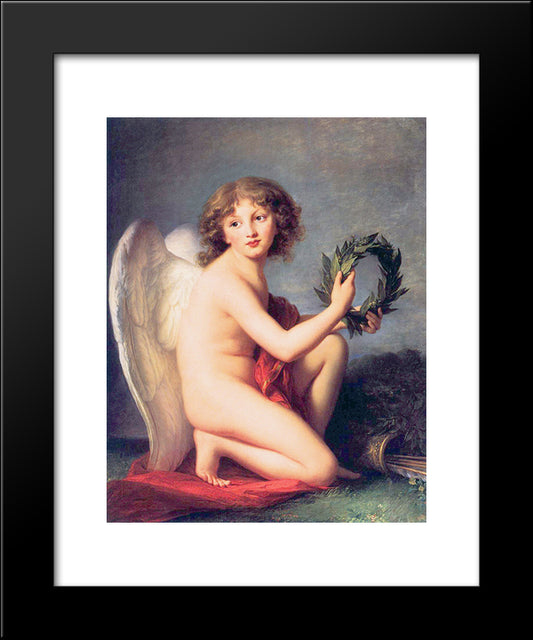 Portrait Of Prince Henry Lubomirski As The Genius Of Fame 20x24 Black Modern Wood Framed Art Print Poster by Vigee Le Brun, Louise Elisabeth