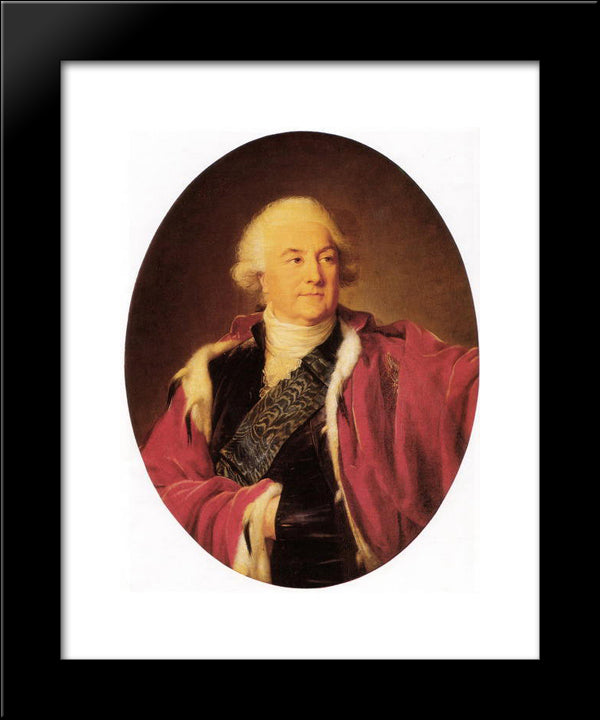 Portrait Of Stanislaus Augustus Poniatowski, King Of Poland 20x24 Black Modern Wood Framed Art Print Poster by Vigee Le Brun, Louise Elisabeth