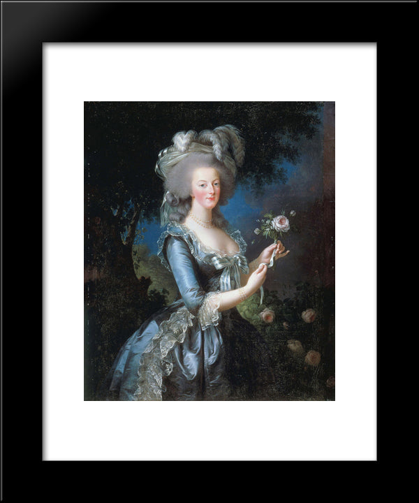 Queen Marie Antoinette Of France 20x24 Black Modern Wood Framed Art Print Poster by Vigee Le Brun, Louise Elisabeth