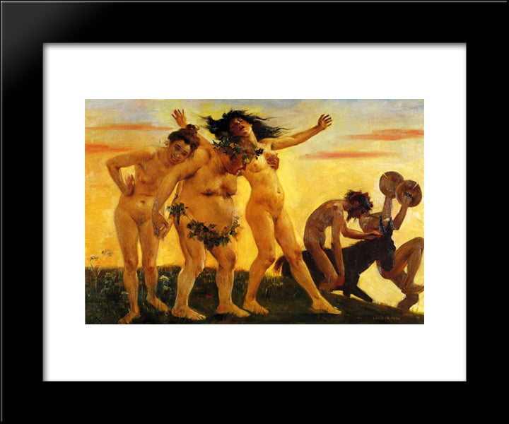 Baccants Returning Home 20x24 Black Modern Wood Framed Art Print Poster by Corinth, Lovis