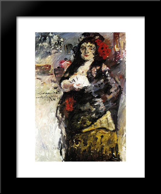 Carmencita 20x24 Black Modern Wood Framed Art Print Poster by Corinth, Lovis