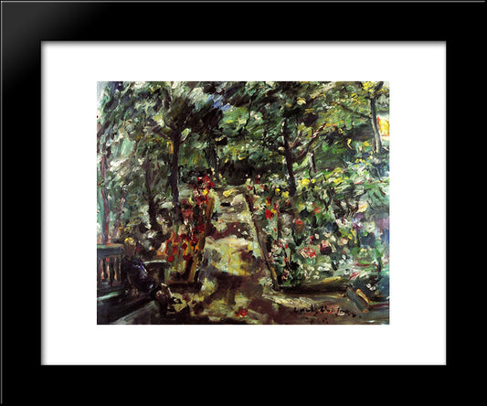 Garden In The West End Of Berlin 20x24 Black Modern Wood Framed Art Print Poster by Corinth, Lovis