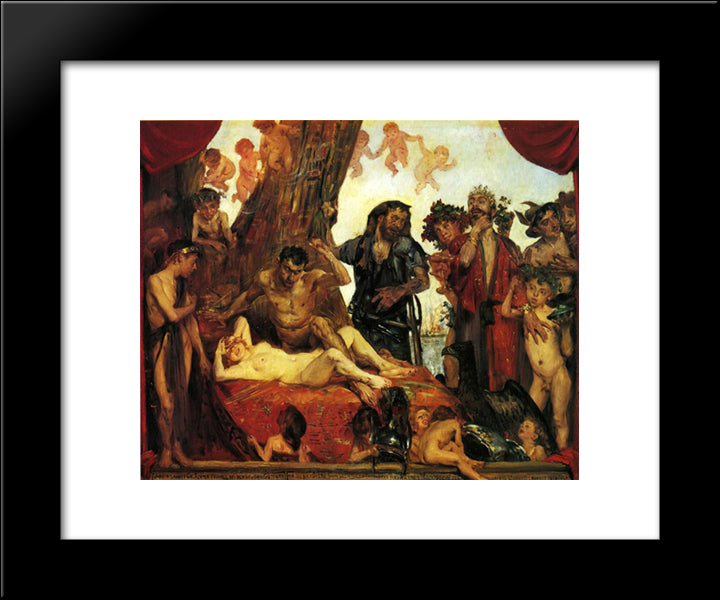 Homeric Laughter 20x24 Black Modern Wood Framed Art Print Poster by Corinth, Lovis