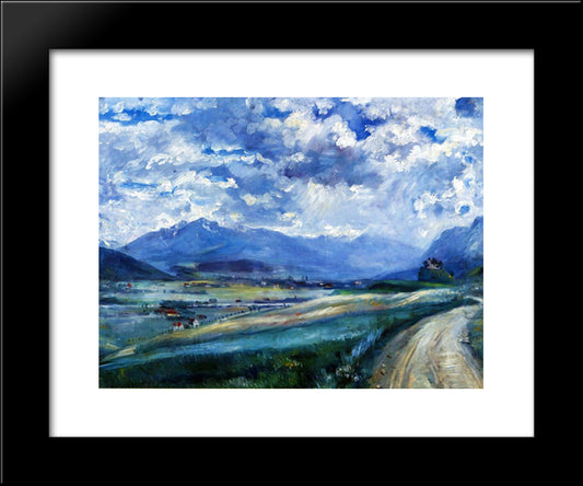 Inn Valley Landscape 20x24 Black Modern Wood Framed Art Print Poster by Corinth, Lovis