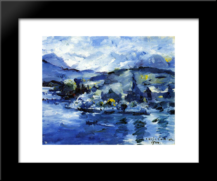 Lake Lucerne-Afternoon 20x24 Black Modern Wood Framed Art Print Poster by Corinth, Lovis
