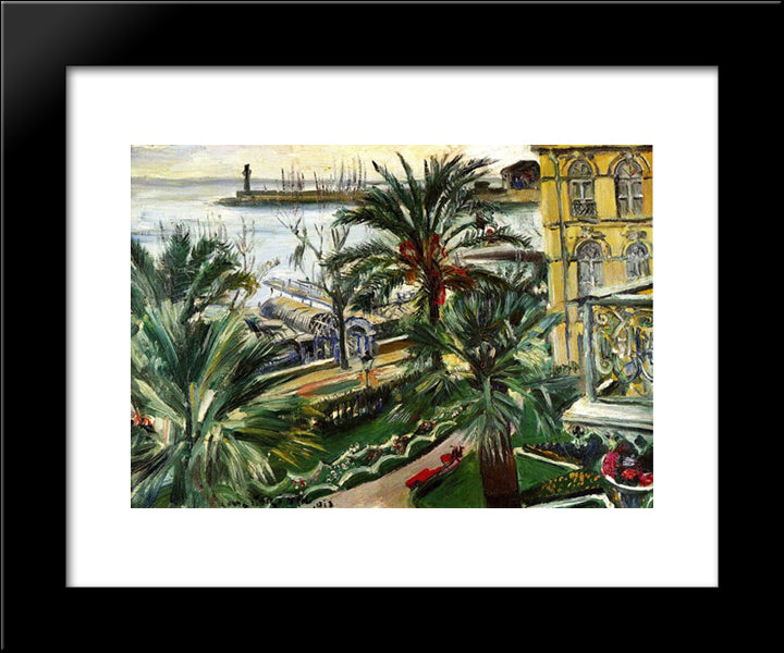Menton 20x24 Black Modern Wood Framed Art Print Poster by Corinth, Lovis