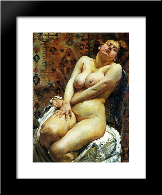 Nana-Female Nude 20x24 Black Modern Wood Framed Art Print Poster by Corinth, Lovis