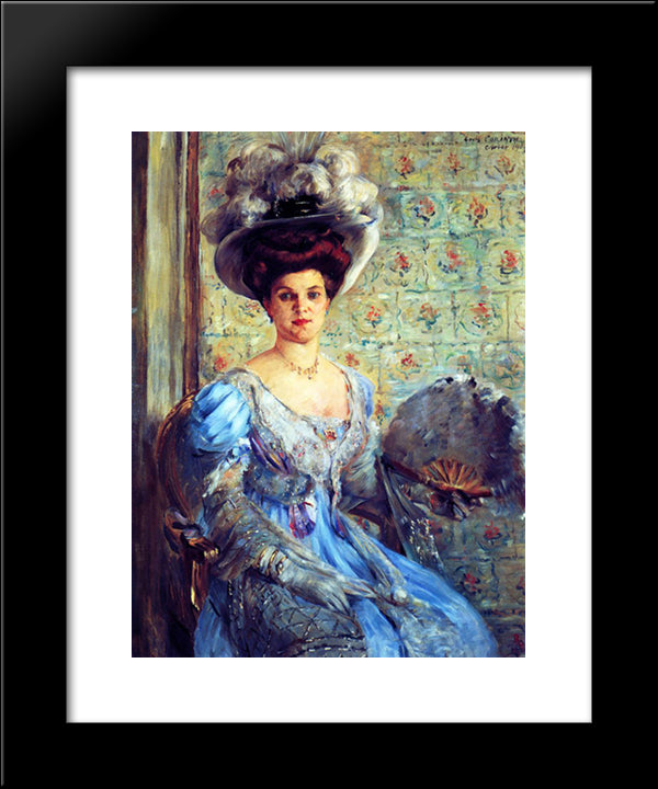 Portrait Of Eleonore Von Wilke, Countess Finkh 20x24 Black Modern Wood Framed Art Print Poster by Corinth, Lovis
