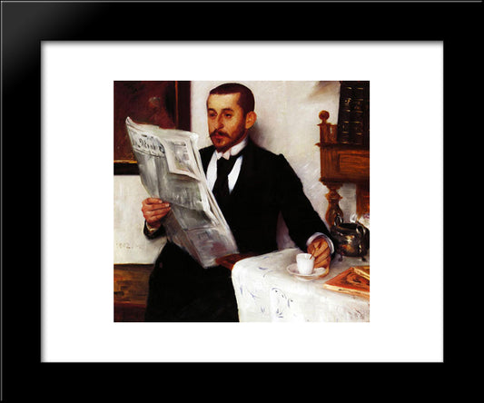 Portrait Of The Painter Benno Becker 20x24 Black Modern Wood Framed Art Print Poster by Corinth, Lovis