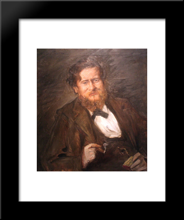Portrait Of The Painter Fritz Rumpf 20x24 Black Modern Wood Framed Art Print Poster by Corinth, Lovis