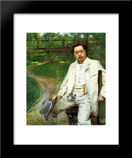 Portrait Of The Pianist Conrad Ansorge 20x24 Black Modern Wood Framed Art Print Poster by Corinth, Lovis