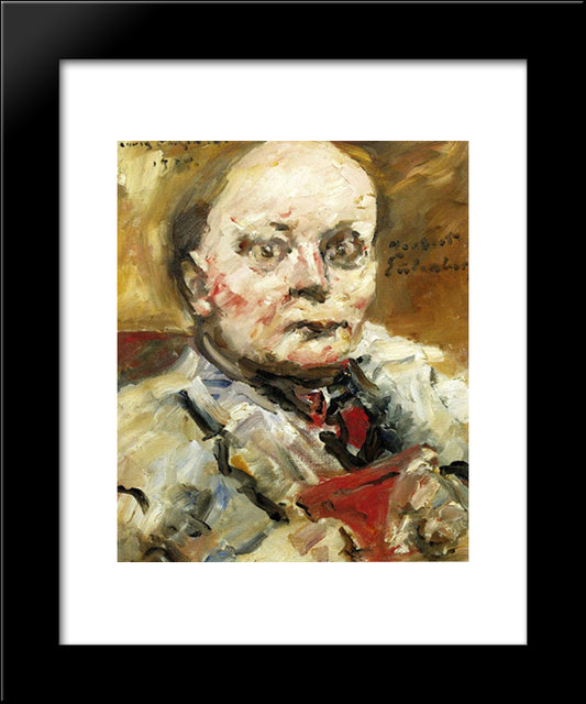 Portrait Of The Poet Herbert Eulenberg 20x24 Black Modern Wood Framed Art Print Poster by Corinth, Lovis